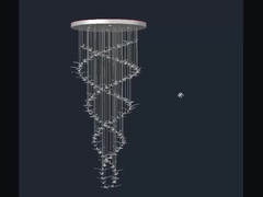 Metallblattförmige individuell angepasste Beleuchtung Hotel Lobby Hauptleuchter Treppenleuchten