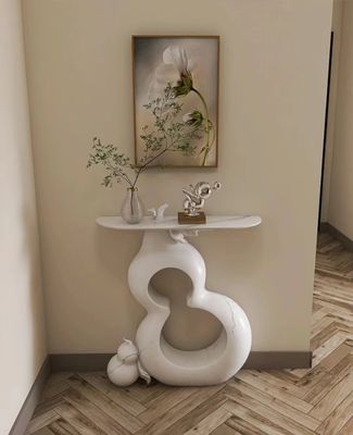 kaufen Moderne Art Minimalist-Marmor-Eingang-Tabellen-rostfreies hölzernes online manufacture
