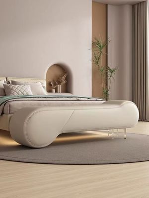 kaufen Italienisches ledernes Hotel-kundenspezifische Sofa Bed Tail Stool Long-Bank Sofa Door Entry online manufacture