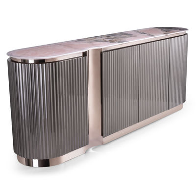 Guter Preis Luxusedelstahl-Tisch für Systemkonsole ODM-Soem-Marmorplatte-Anrichte online