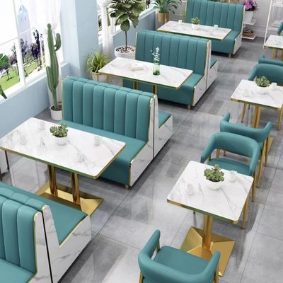 kaufen Lederne Hotel-Restaurant-Möbel-Marmor-Kunst-moderne Stand-Sitzplätze online manufacture