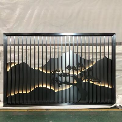 kaufen Knall-Metalledelstahl-Hotel-Möbel-Schirm-Hotel-Dekoration flocht Titangold online manufacture