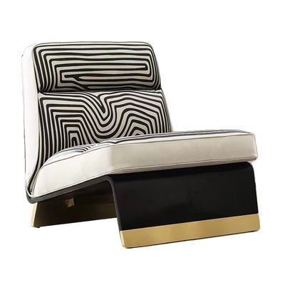 kaufen Schwarze weiße Beschaffenheits-kundenspezifischer Sofa Bed With Metal Leisure-Stuhl online manufacture