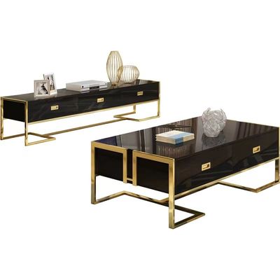 kaufen Moderne helle Luxusedelstahl-Lack-Frisierkommode Fernsehkabinett-Kombination online manufacture