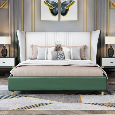 kaufen Fünf-Sterneluxushotel-Schlafzimmer-Möbel-festes hölzernes ledernes Bett Bentley Hotel Bedroom online manufacture