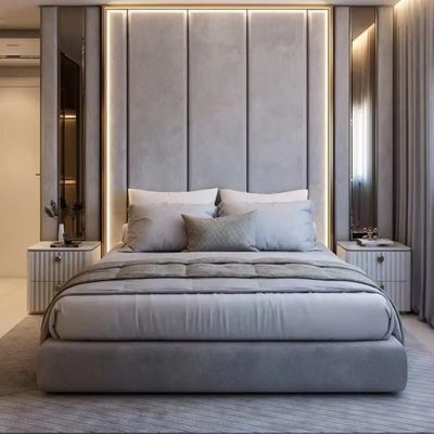 kaufen Handelshotel-Schlafzimmer-Möbel-modernes Luxuswohnungs-Landhaus-Leinengewebe-Bett online manufacture