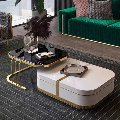 kaufen Hotel-kundenspezifischer moderner Marmorluxuscouchtisch mit versteckter Lagerung online manufacture