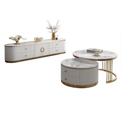 Guter Preis Landhaus-Hotel Fernsehkabinett-moderne Wohnzimmer-Möbel-Edelstahl LCD-Fernsehkonsole online