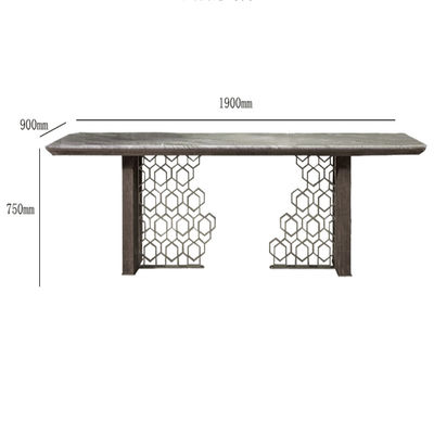 kaufen Italienischer unbedeutender kundenspezifischer Marmorspeisetisch-rechteckiger Edelstahl online manufacture