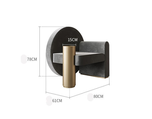 kaufen Mode-kreativer Hotel-Lobby-Möbel-Aufnahme-Samt-Metallklubsessel online manufacture