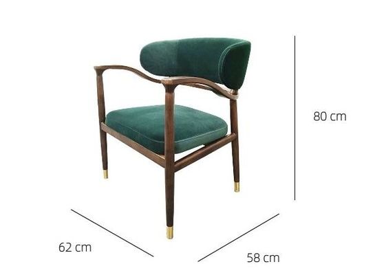 kaufen Hautfreundlich Leicht Luxus Hotelmöbel Massivholz Armlehne Seidenfarben Speisestuhl online manufacture