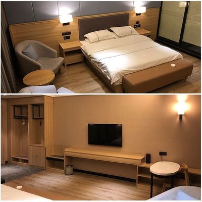 Guter Preis Fünf-Sternehölzernes Luxusbett 3 4 mit Nightstand-Motel-Hotel-Erholungsort-Schlafzimmer-Möbeln online