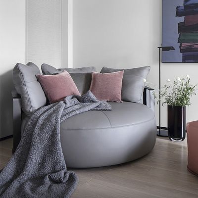 kaufen Abnehmbares Sofa-Bett nach Maßnahme Italien Runde Große Graue Schwarze Kuhfelle Sofa Bettmöbel online manufacture