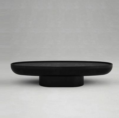 kaufen Schwarzer Glasfaser ovaler Couchtisch Kreativ Premium Gefühl geformt Hohe Haltbarkeit online manufacture