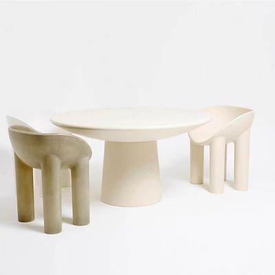 kaufen Art Elephant Legs Hotel Kaffeetisch Glasfaser Einfache runde Esstischstühle Set online manufacture