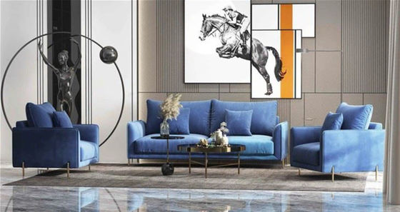 kaufen Luxus-Hotel Zuhause Hochzeit Lobby Samt Leder Modernes Sektionssofa online manufacture