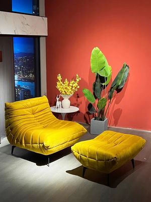 Samt-Freizeit Sofa Chair Fabric Living Room Chaise Longue Customized