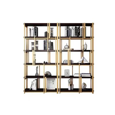 Kundenspezifisches modernes Edelstahl-Hotel-Möbel-Bücherregal-Verkaufsmöbel-Gold