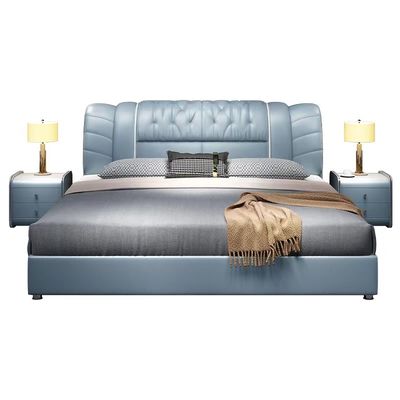 Weiches Hotel-ledernes Luxusbett-modernes Speicher-Leder-Bett