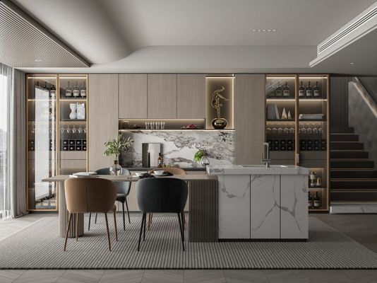Kundenspezifische Luxusanrichte-Kabinette mit Weinregal
