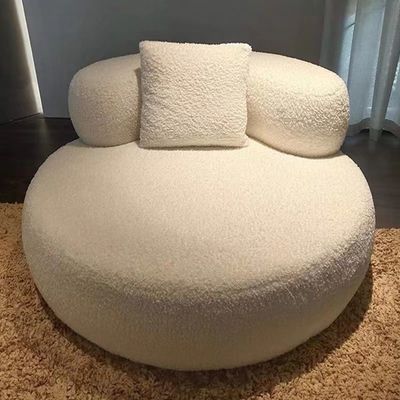 Wohnzimmer rundes Banquette-Sofa Bedroom Hotel Modern Lamb-Vlies ringsum Seat-Sofa