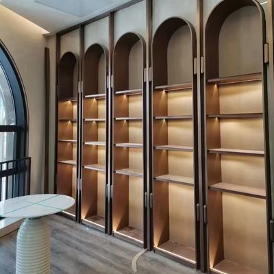 Moderne Edelstahl-Hotelzimmer-Kabinett-Gewohnheit integriertes Gestaltungshotelzimmer