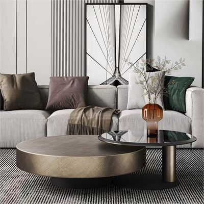 Helle ovale Metallcouchtisch-Luxuskombinations-kundenspezifische moderne LuxusCouchtische