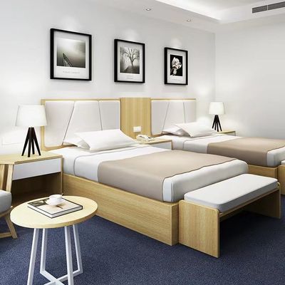 Kundenspezifisches gepolstertes Speicherbett-festes Handelsholz für Hotel-Landhaus-Haus