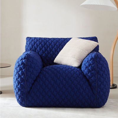 Ferien-Hotel-Warteraum-Sofa Modern Single Blue Linen-Gewebe-Sofa