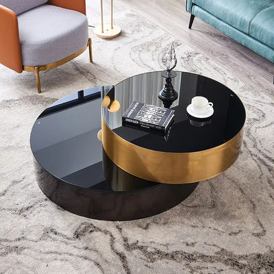 Guter Preis Hartglas-Wohnzimmer-Hotel-Couchtisch-moderner Edelstahl online