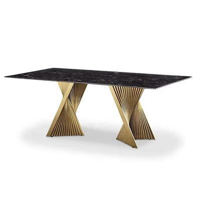 Guter Preis Speisetisch erstklassige Hotel-Restaurant-Möbel-moderner Art Natural Marble Metal Bases online