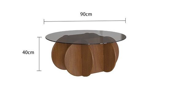Einfaches helles festes Holz-Acrylcouchtisch-Luxuswohnzimmer-runde Tee-Tabelle