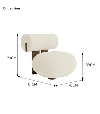 Leichte Luxus-Hotelmöbel, kreatives Wohnzimmer, Massivholz, einzelnes, faules Sofa