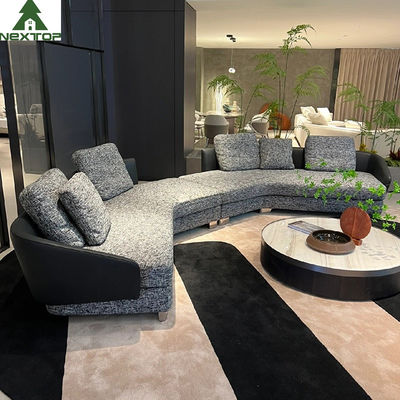 Luxushotel-Lobby-Aufnahme-modulares Sofa Set High End Villa-Gewebe Grey Linen Sofa