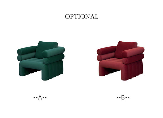 Wohnzimmer-Samt-einzelne Aufenthaltsraum-Sofa Chair Italian Minimalist Hotel-Möbel