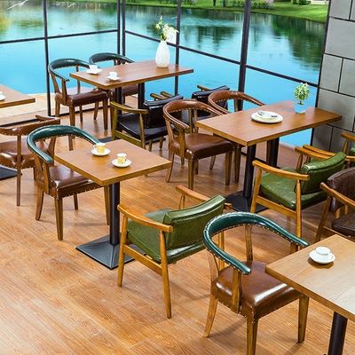Kundenspezifisches speisendes Möbel-grünes hölzernes Stuhl-Café-Dachboden-Tabellen-Hotel-Restaurant-Bankett