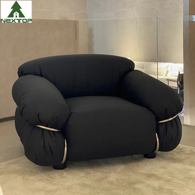 Soem-Hotel-Schlafzimmer-Möbel-Gewebe-einzelnes schwarzes Sofa Chair Puffy Exterior Villa-Wohnzimmer