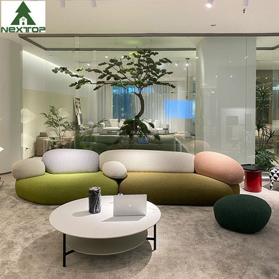 Kopfstein-Entwurfs-Gewebe-Sofa Set Combination Living Room-Lobby-Kiesel-Sofa