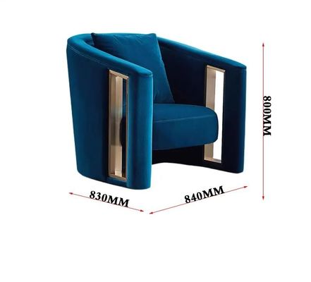 Kreatives Armlehnen-Höhlen-Samt-Metall einzelner Sofa Chair Italian Style Customized