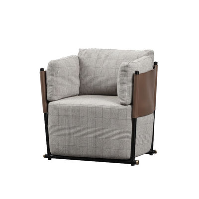 Nordischer einzelner Sofa Chair Modern Leisure Fabric-Edelstahl