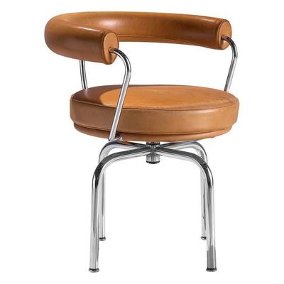 Guter Preis Nordisches Hotel-Restaurant-Möbel-Metalldrehbare lederne bequeme Rückenlehne, die Stuhl speist online