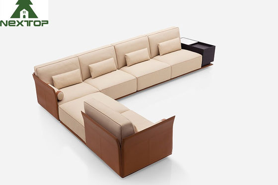 Modernes Innenl formen Sofa Set Luxury Leather Hotel-Lobby-Büro-Bereich