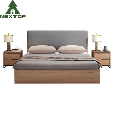 Moderne Hotel-Schlafzimmermöbel Holzkonstruktion Doppelbett für zu Hause