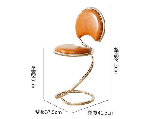 Edelstahlrahmen Leder Esszessel Nordic Minimalist Creative