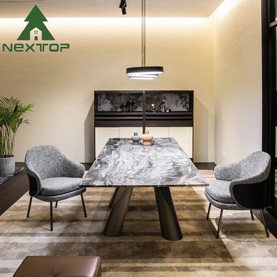 NEXTOP Edelstahl-Marmor-Tisch-Sets Kunst-Basis Rechteck