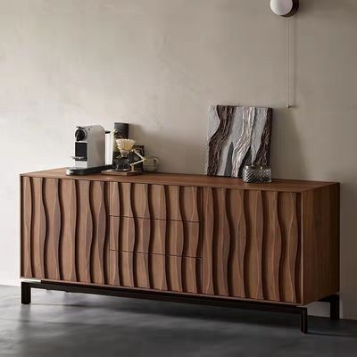 Schwarze Walnuss High-End Lager Schrank Esszimmer Sideboard Antike Vintage-Stil