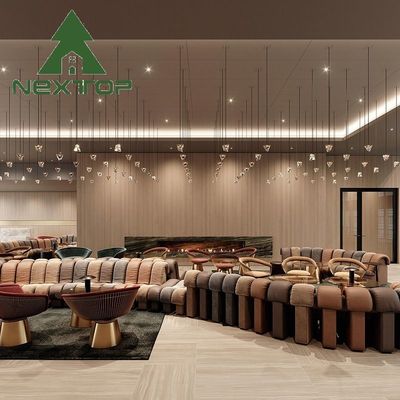 Anpassungsfähiges geschwungenes Kartensitz Sofa für Hotellobby und Grand Villa in kundenspezifischer Größe