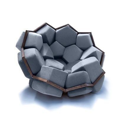 Neuer Designer Kreativer Molekularkugelsofa Stuhl mit Samtgewebe