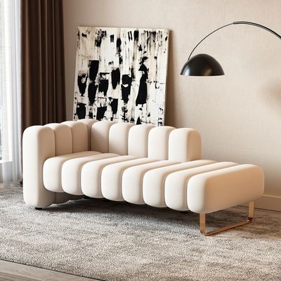 Moderne Rückenlehne aus Samt Stoff Stuhl am Bett Schlafzimmer Toffee-Stuhl Faulsofa