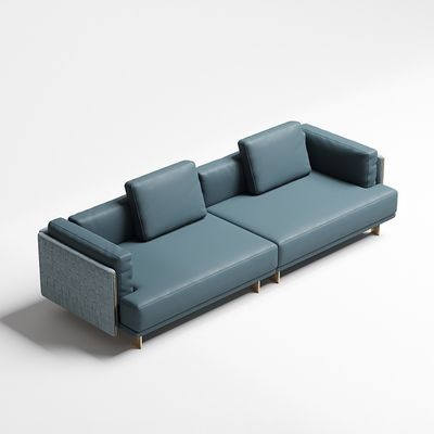 Moderne Luxus-Hotel-Rezeption Sofa Massivholzrahmen Verhandlungssofa